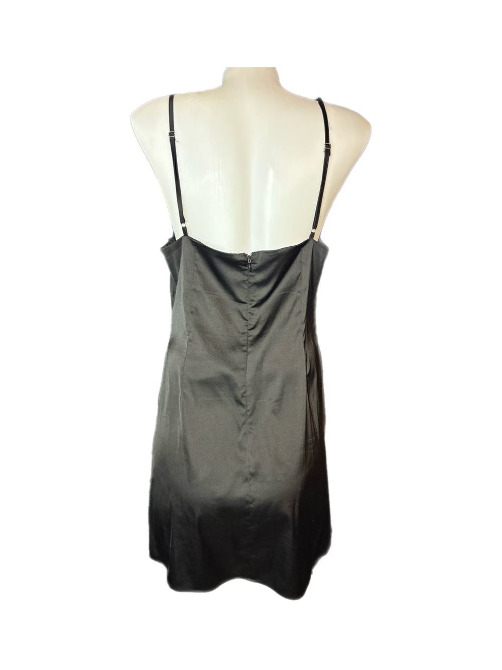 Sans Souci Black Satin Slip with Adjustable Straps